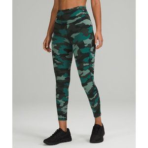 Lululemon Womens Size 20 Base Pace High-Rise Running Tight 25" Camo Teal NWT